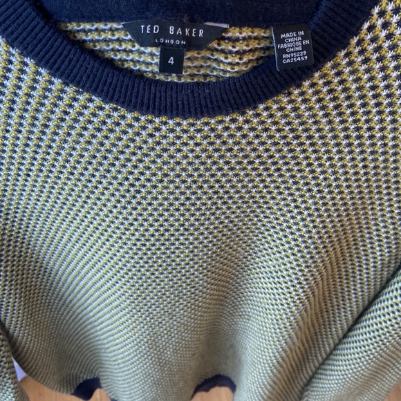 Ted Baker Pattern Crewneck Pullover Sweater - Picture 6 of 7